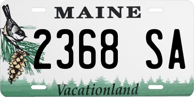 ME license plate 2368SA