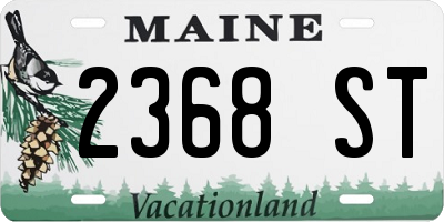 ME license plate 2368ST