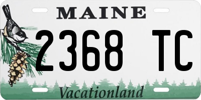 ME license plate 2368TC