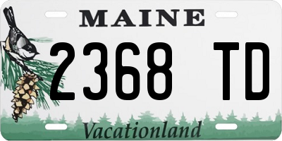 ME license plate 2368TD