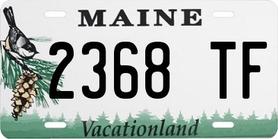 ME license plate 2368TF