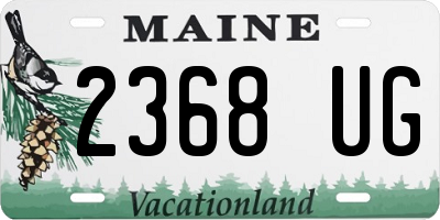 ME license plate 2368UG