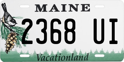 ME license plate 2368UI