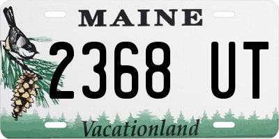 ME license plate 2368UT