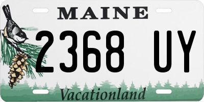 ME license plate 2368UY