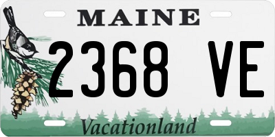 ME license plate 2368VE
