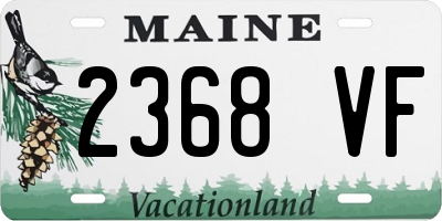 ME license plate 2368VF