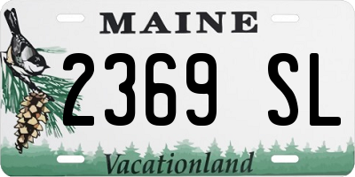 ME license plate 2369SL