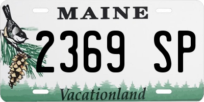 ME license plate 2369SP