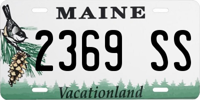 ME license plate 2369SS