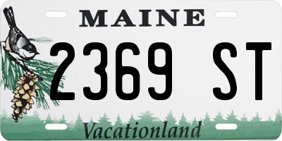 ME license plate 2369ST