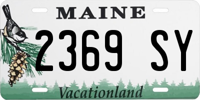 ME license plate 2369SY