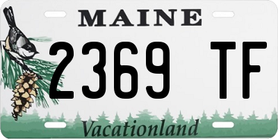 ME license plate 2369TF