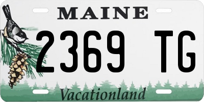 ME license plate 2369TG