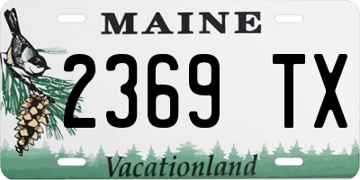 ME license plate 2369TX