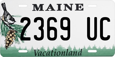 ME license plate 2369UC