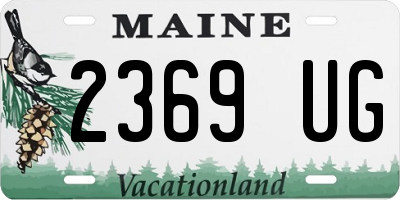 ME license plate 2369UG