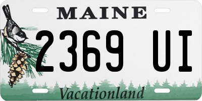 ME license plate 2369UI