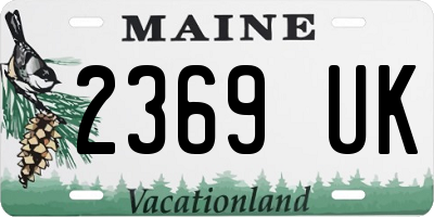 ME license plate 2369UK