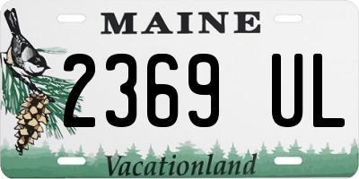 ME license plate 2369UL