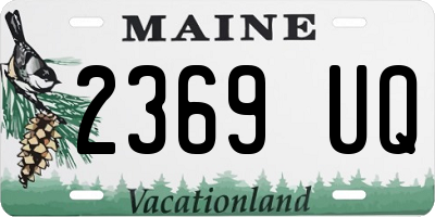 ME license plate 2369UQ