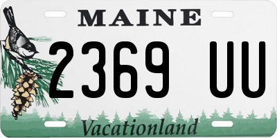 ME license plate 2369UU