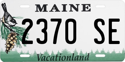 ME license plate 2370SE