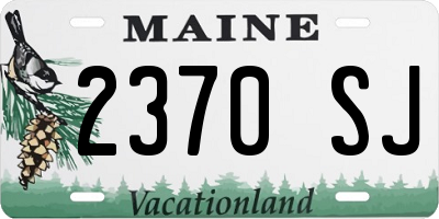 ME license plate 2370SJ