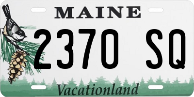 ME license plate 2370SQ