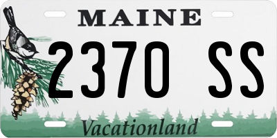 ME license plate 2370SS