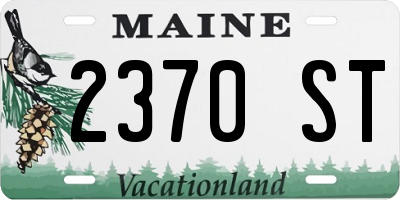 ME license plate 2370ST