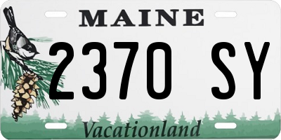 ME license plate 2370SY