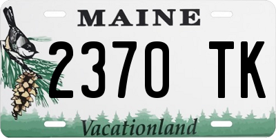 ME license plate 2370TK