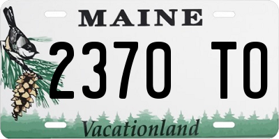 ME license plate 2370TO