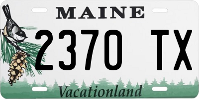 ME license plate 2370TX