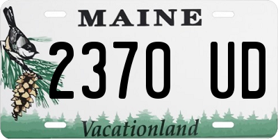 ME license plate 2370UD
