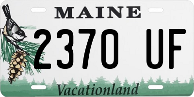 ME license plate 2370UF