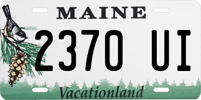 ME license plate 2370UI