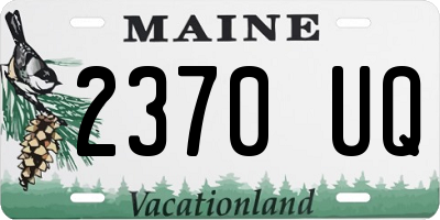 ME license plate 2370UQ