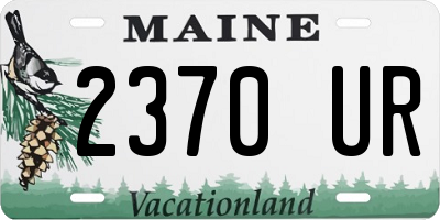 ME license plate 2370UR