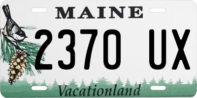 ME license plate 2370UX