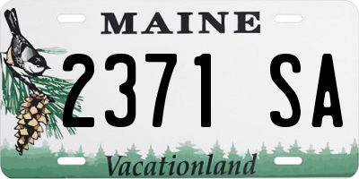 ME license plate 2371SA