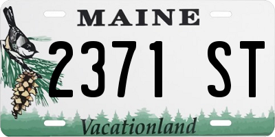 ME license plate 2371ST
