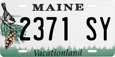 ME license plate 2371SY