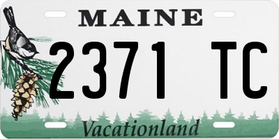 ME license plate 2371TC