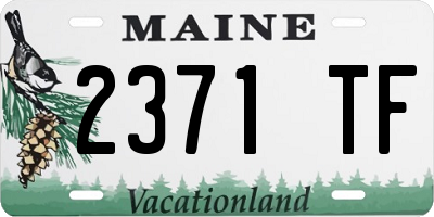 ME license plate 2371TF