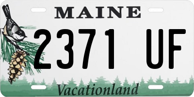 ME license plate 2371UF