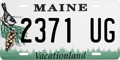 ME license plate 2371UG