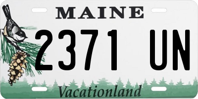 ME license plate 2371UN