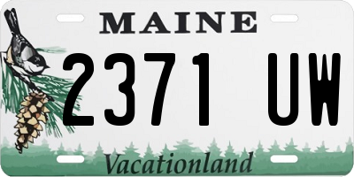 ME license plate 2371UW